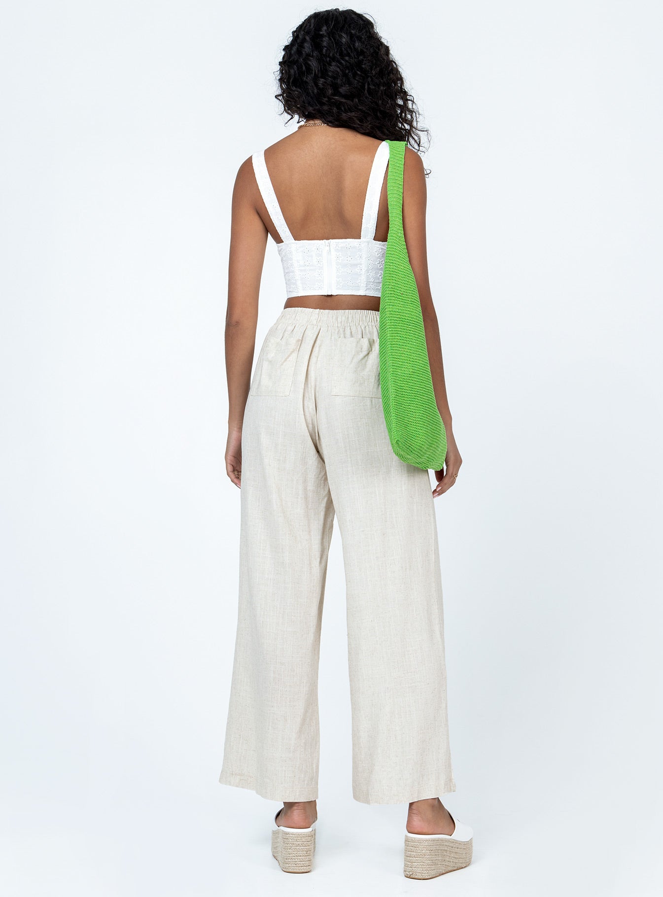 Louis Linen Blend Trousers Beige