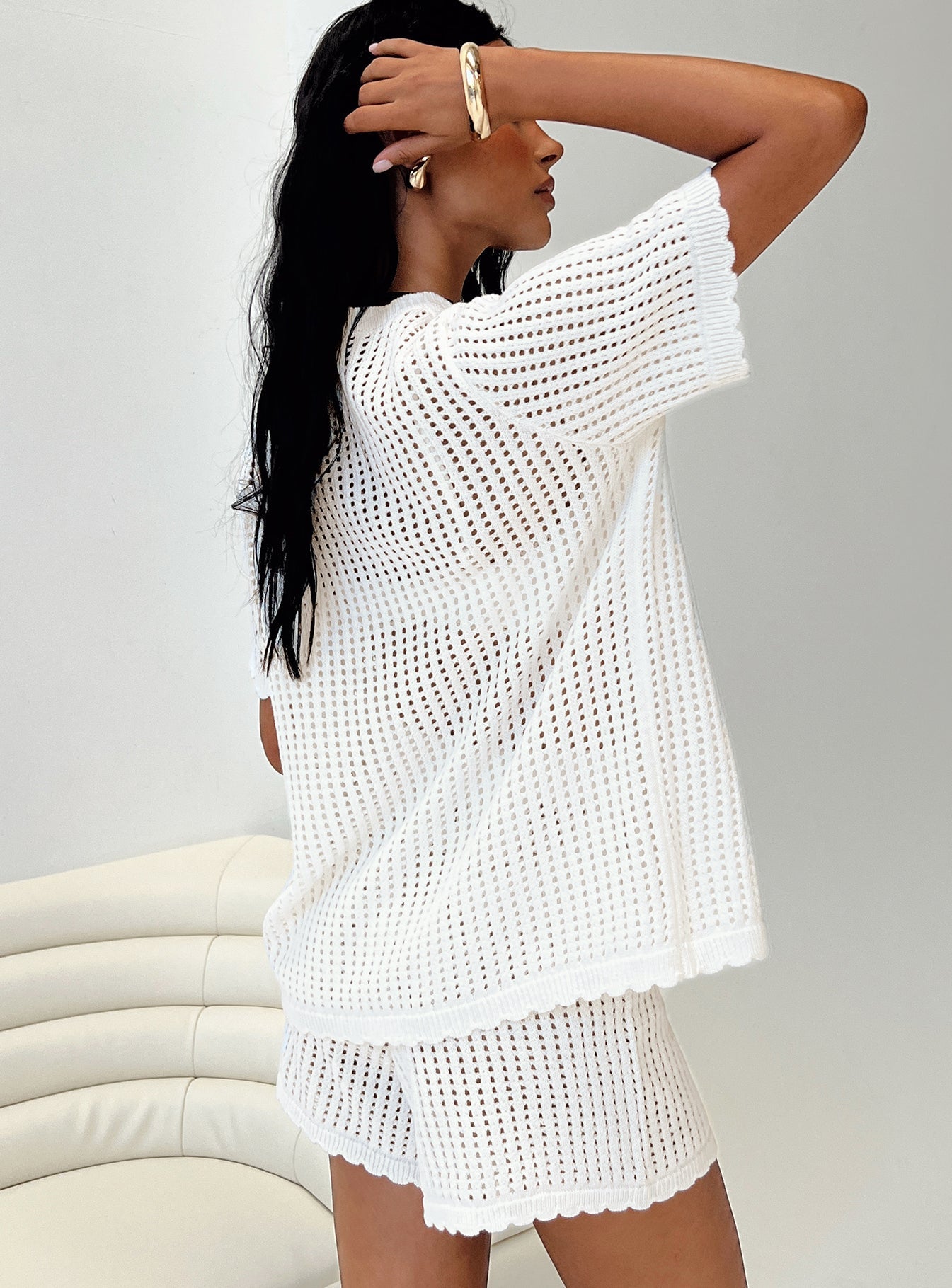 Beach Day Knit Co-ord White