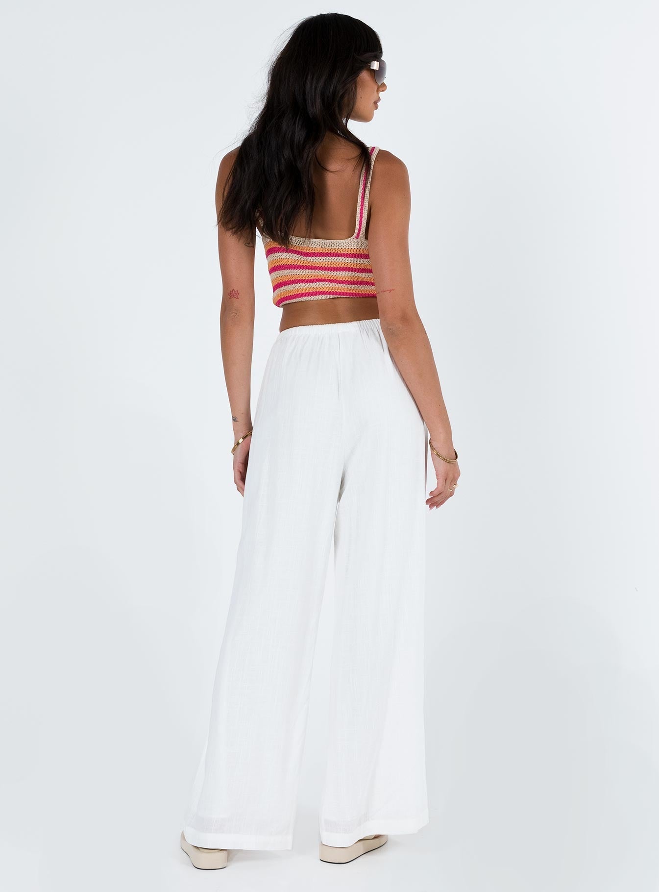 Ogilvie Linen Blend Trousers White