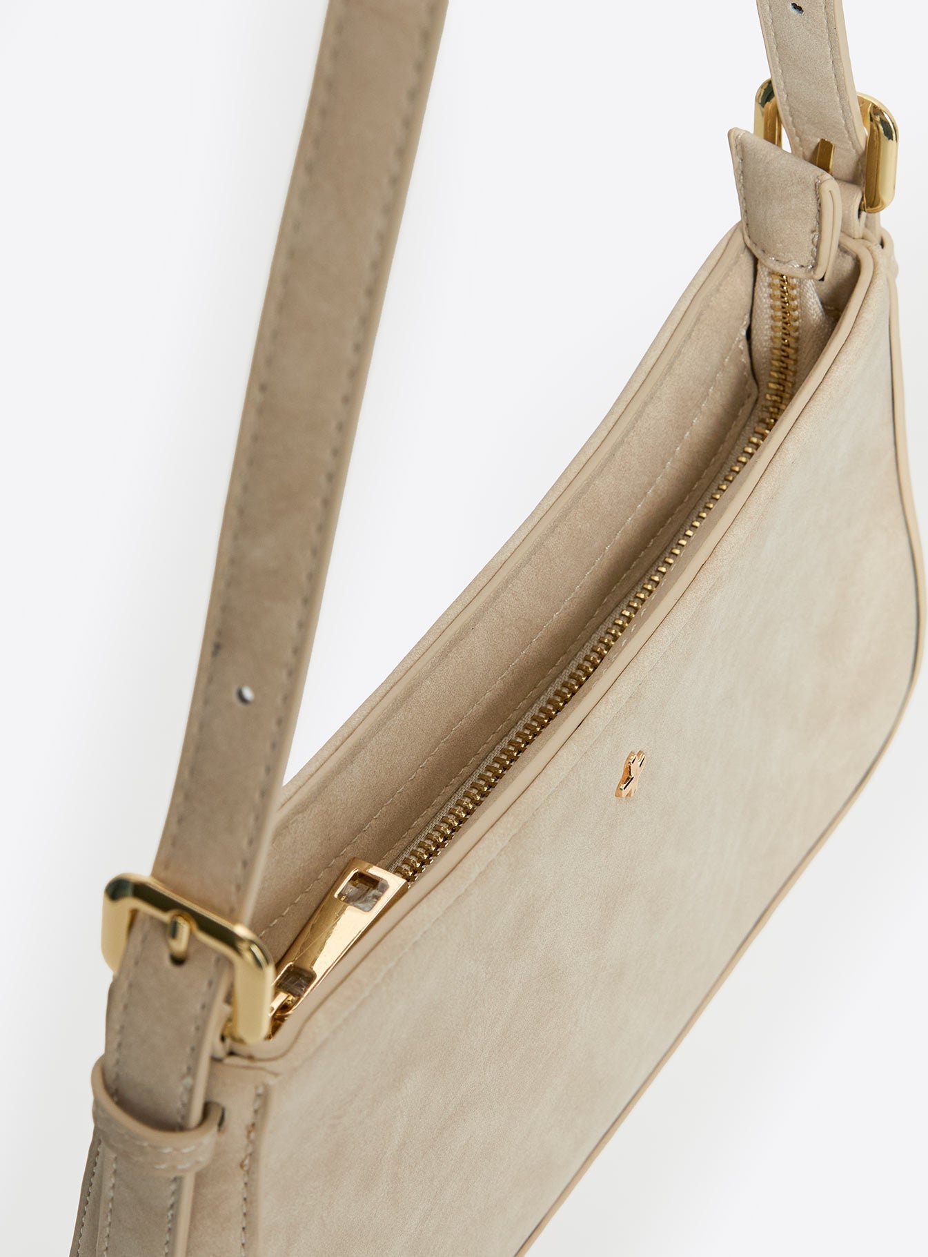 Bolso Lilu de Peta & Jain, color crema, de ante sintético