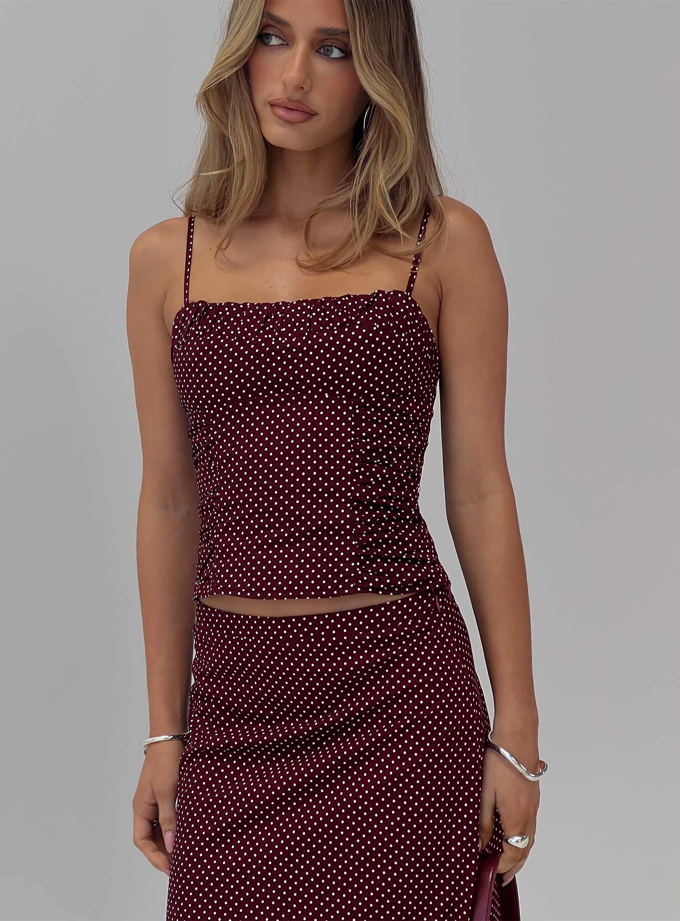 Shining Mirrors Co-ord Burgundy