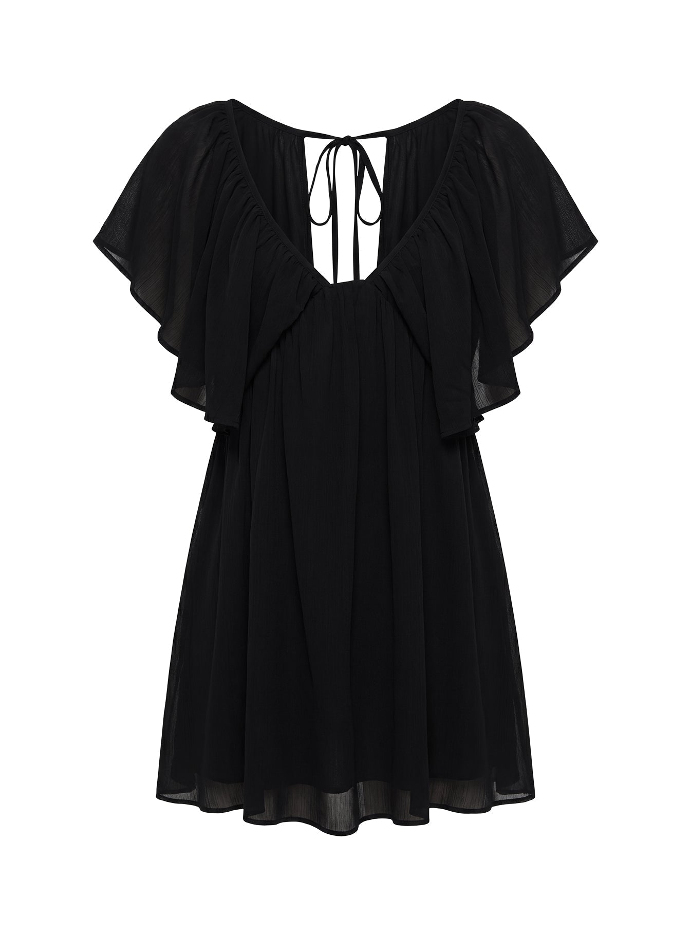 Sun Spirit Plunge Flowy Playsuit Black