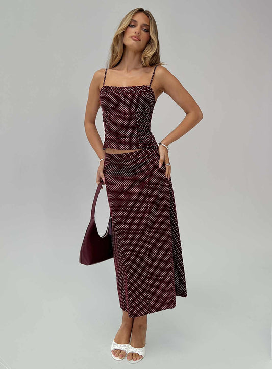 Shining Mirrors Co-ord Burgundy