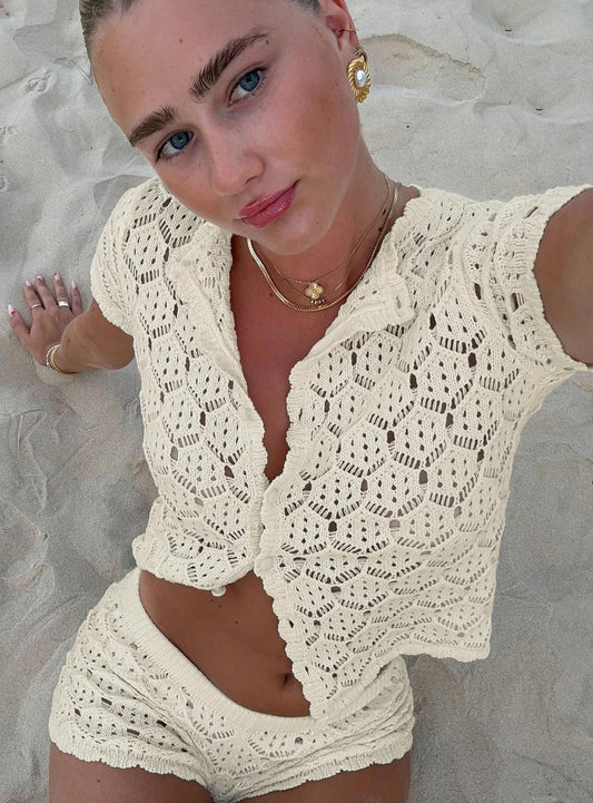Sun Still Shines Crochet Co-ord Cream