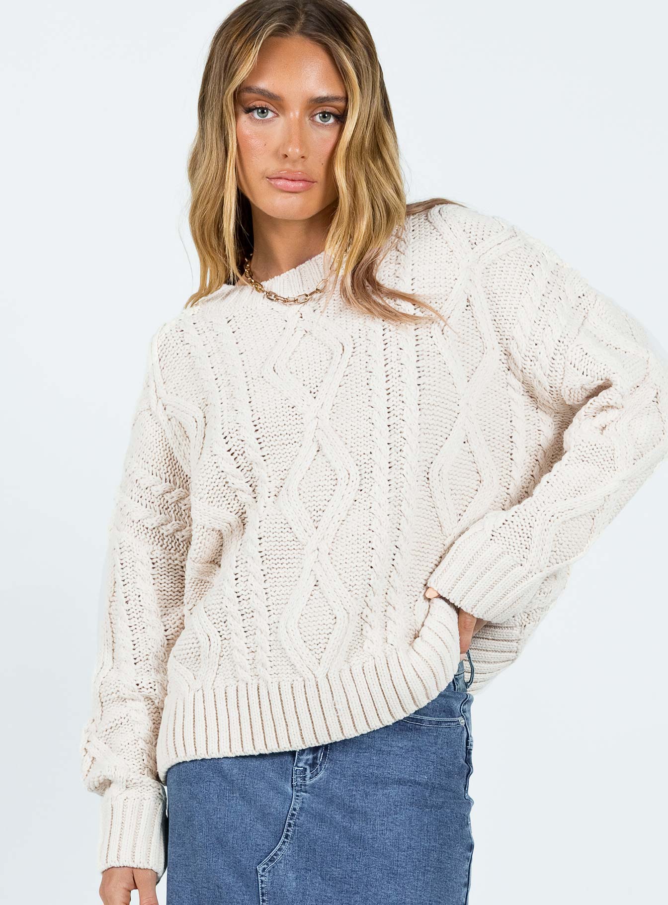 Anaya Oversized Jumper Beige