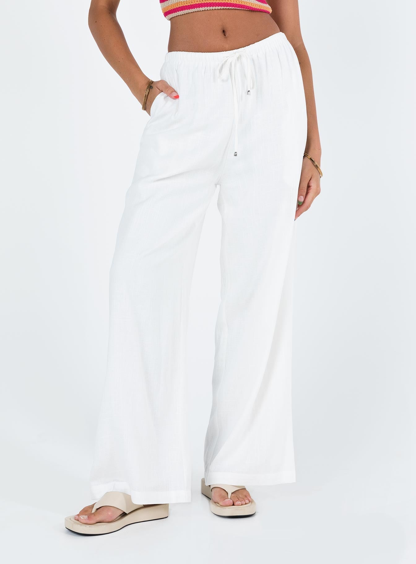 Ogilvie Linen Blend Trousers White