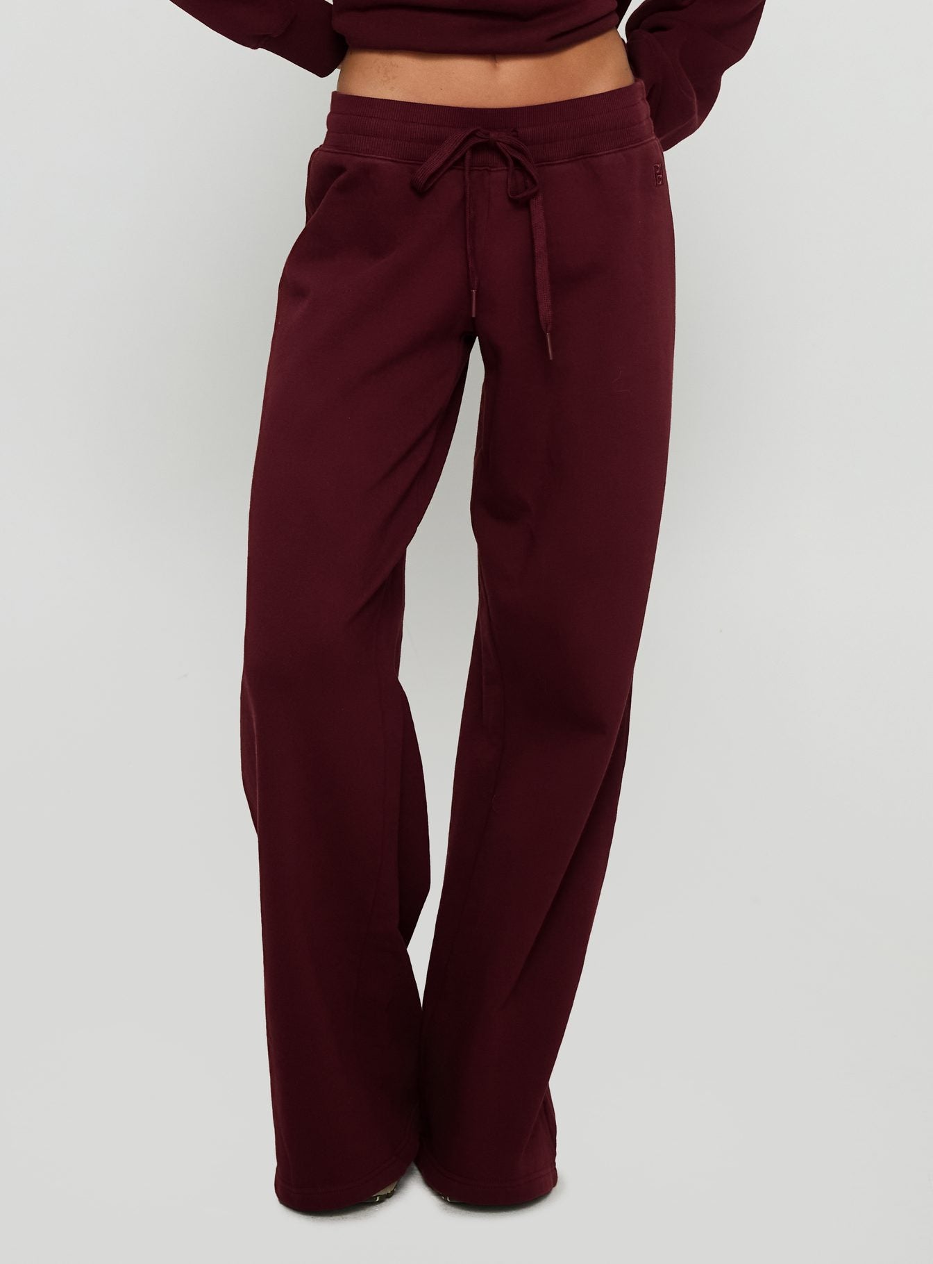 Dodie Wide Leg Trousers Washed Currant
