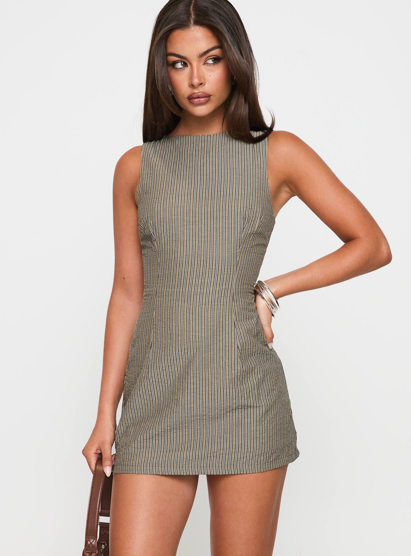 Yumiko Playsuit Green Stripe Petite