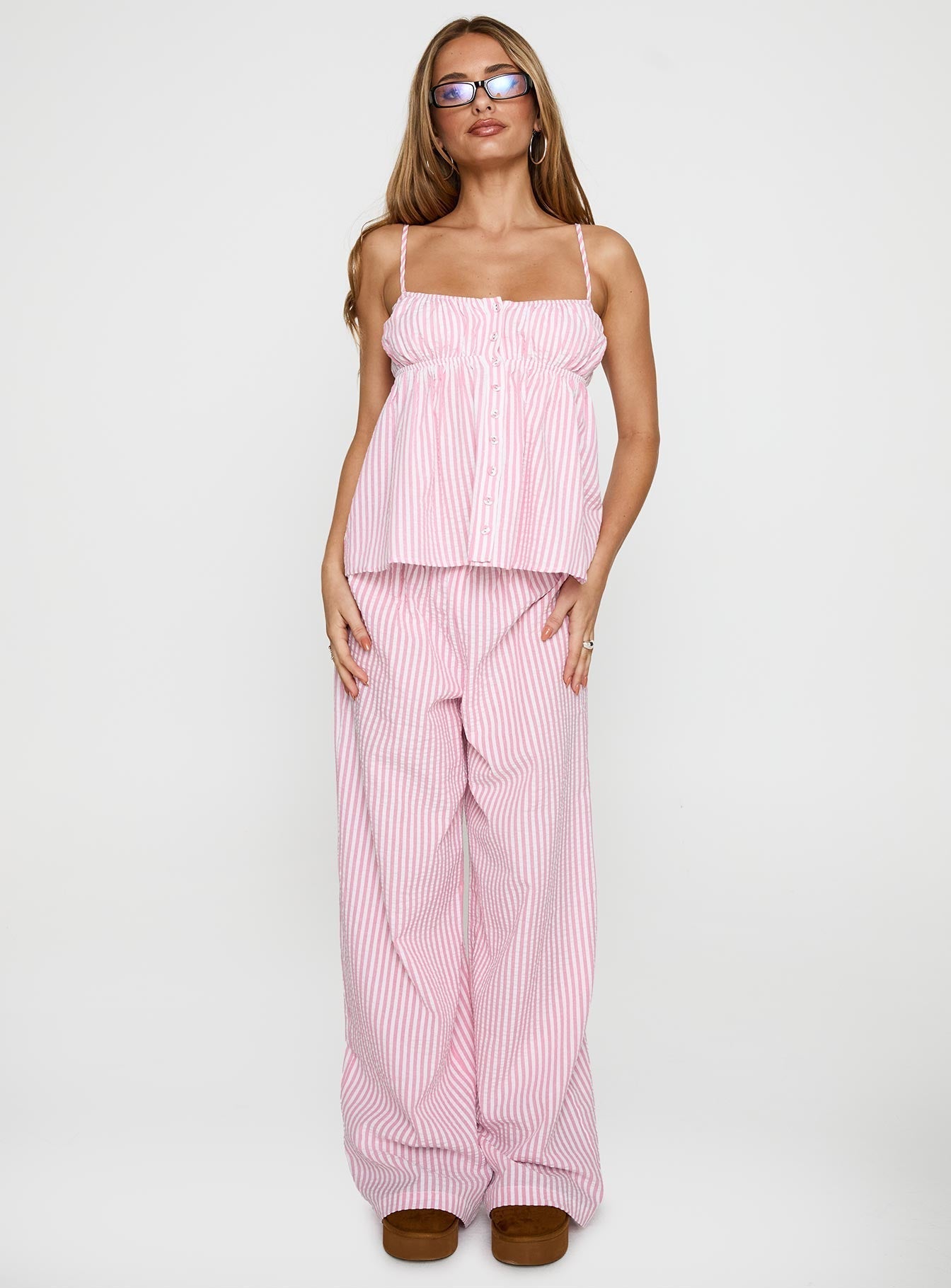 Cassini Co-ord Pink Stripe