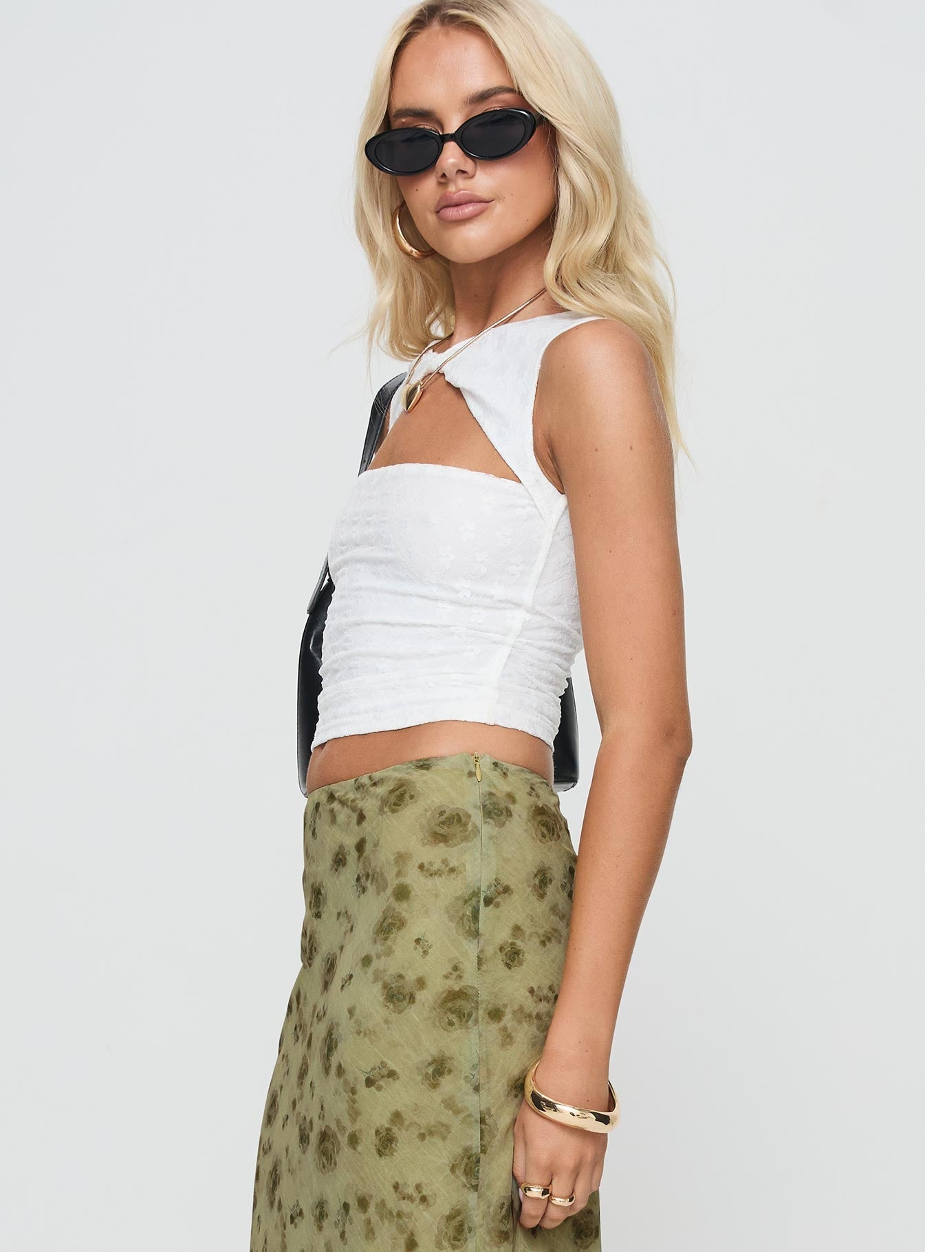 Martiney Twisted Vest Top White