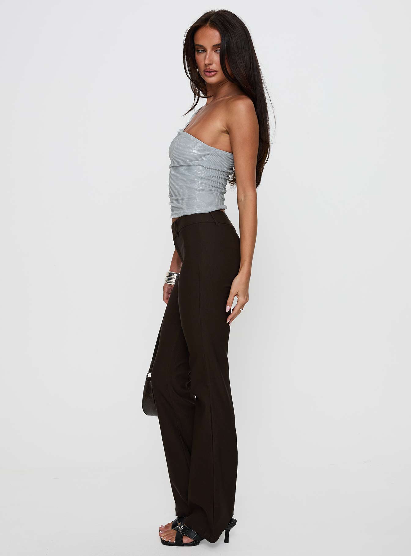 Kinkirk Flared Trousers Chocolate Petite