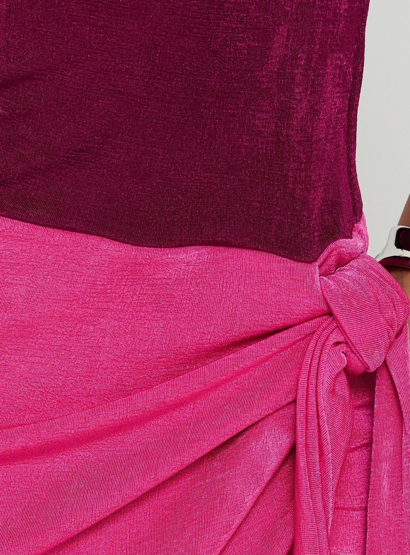 Tiffeni Strapless Ruched Mini Dress Plum / Pink