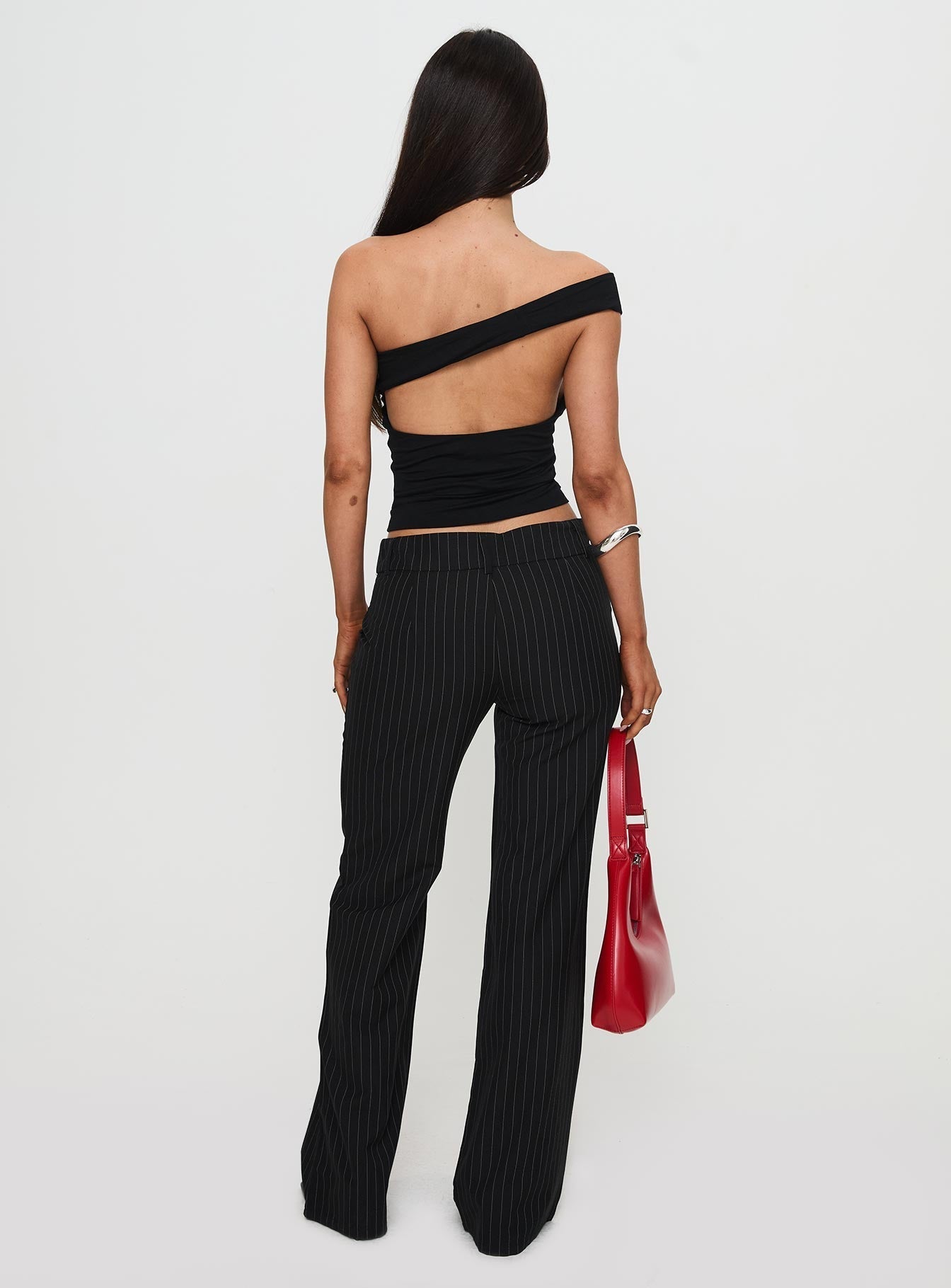 Socialista Pinstripe Trousers Black