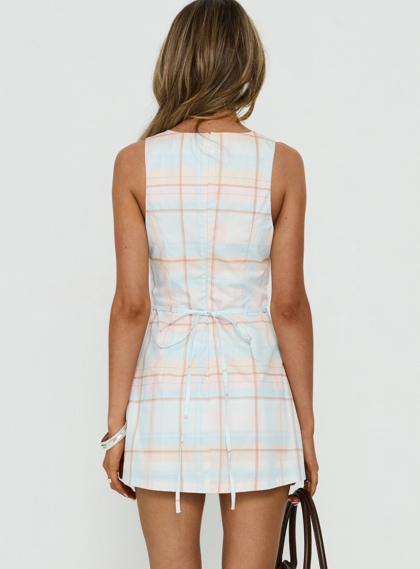 Yumiko Playsuit Blue Check