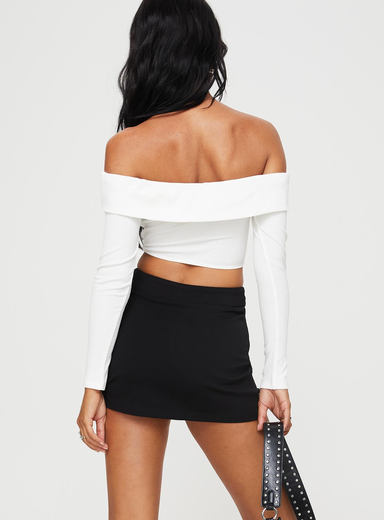 Falda-pantalón Ravyn negra, talla alta