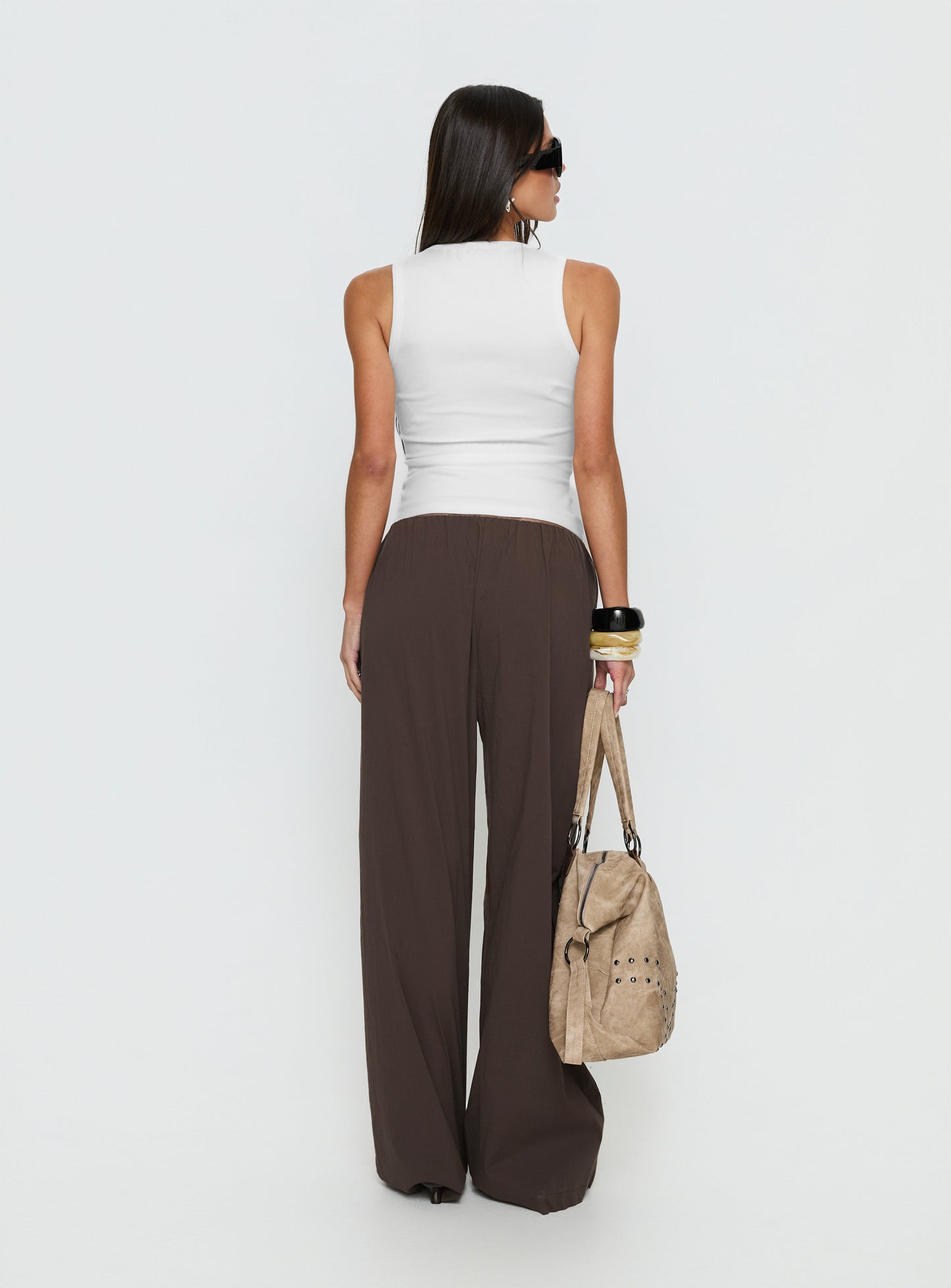 Lunea Concealed Waistband Trousers Brown