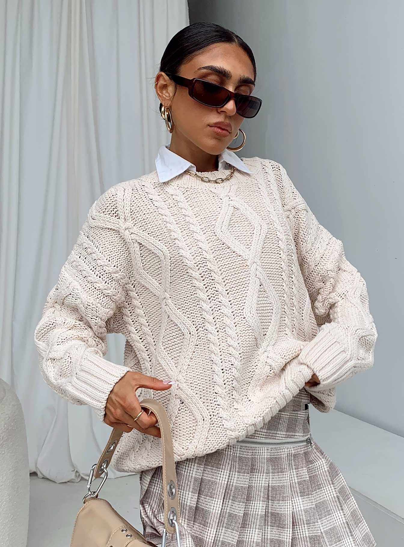 Anaya Oversized Jumper Beige