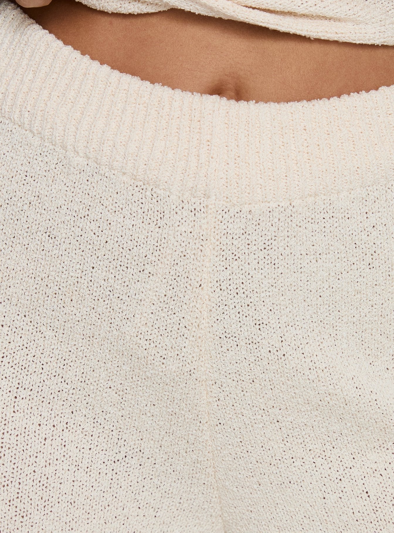 Calisse Knit Wide Leg Trousers Beige