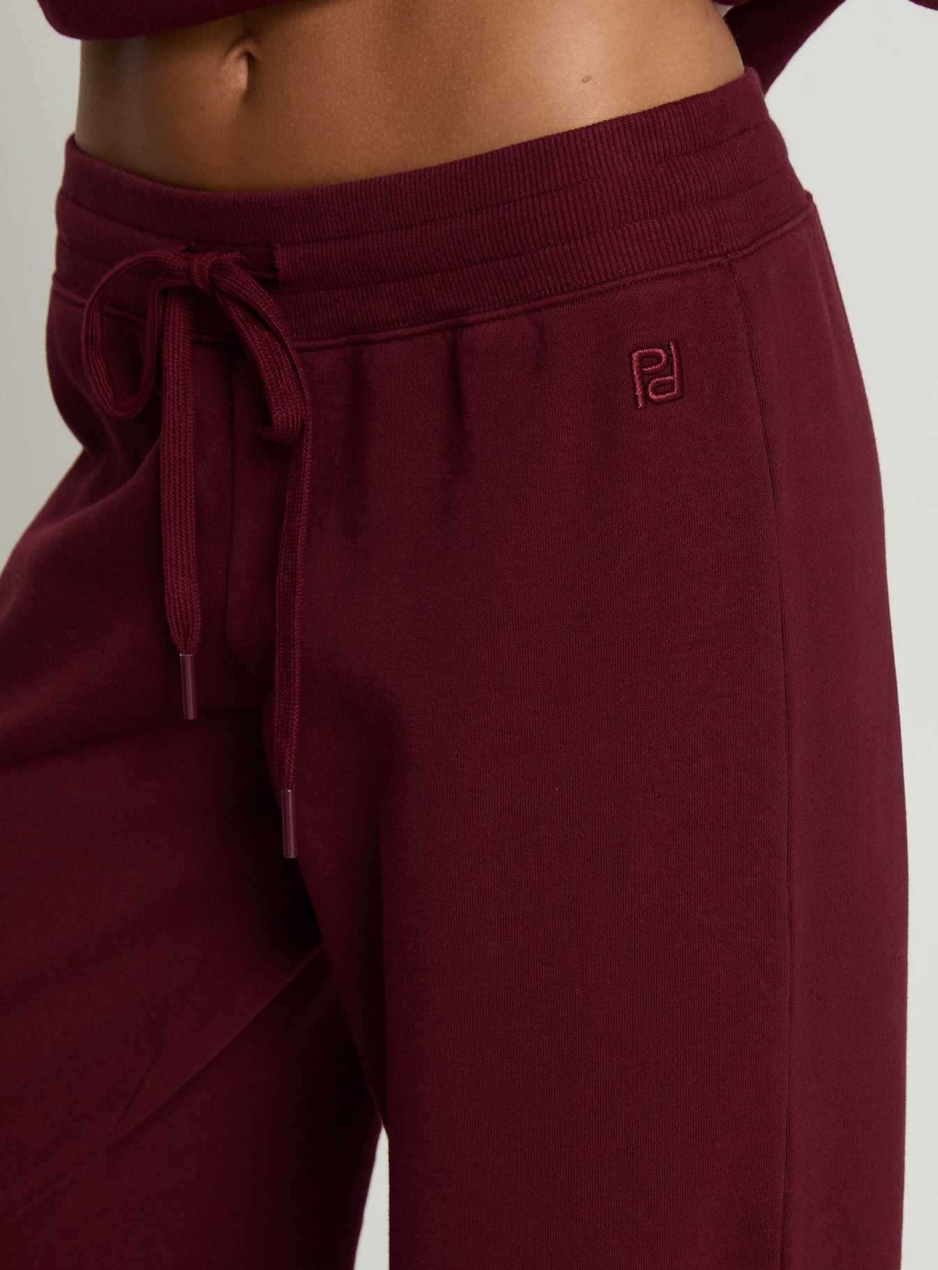 Dodie Wide Leg Trousers Washed Currant