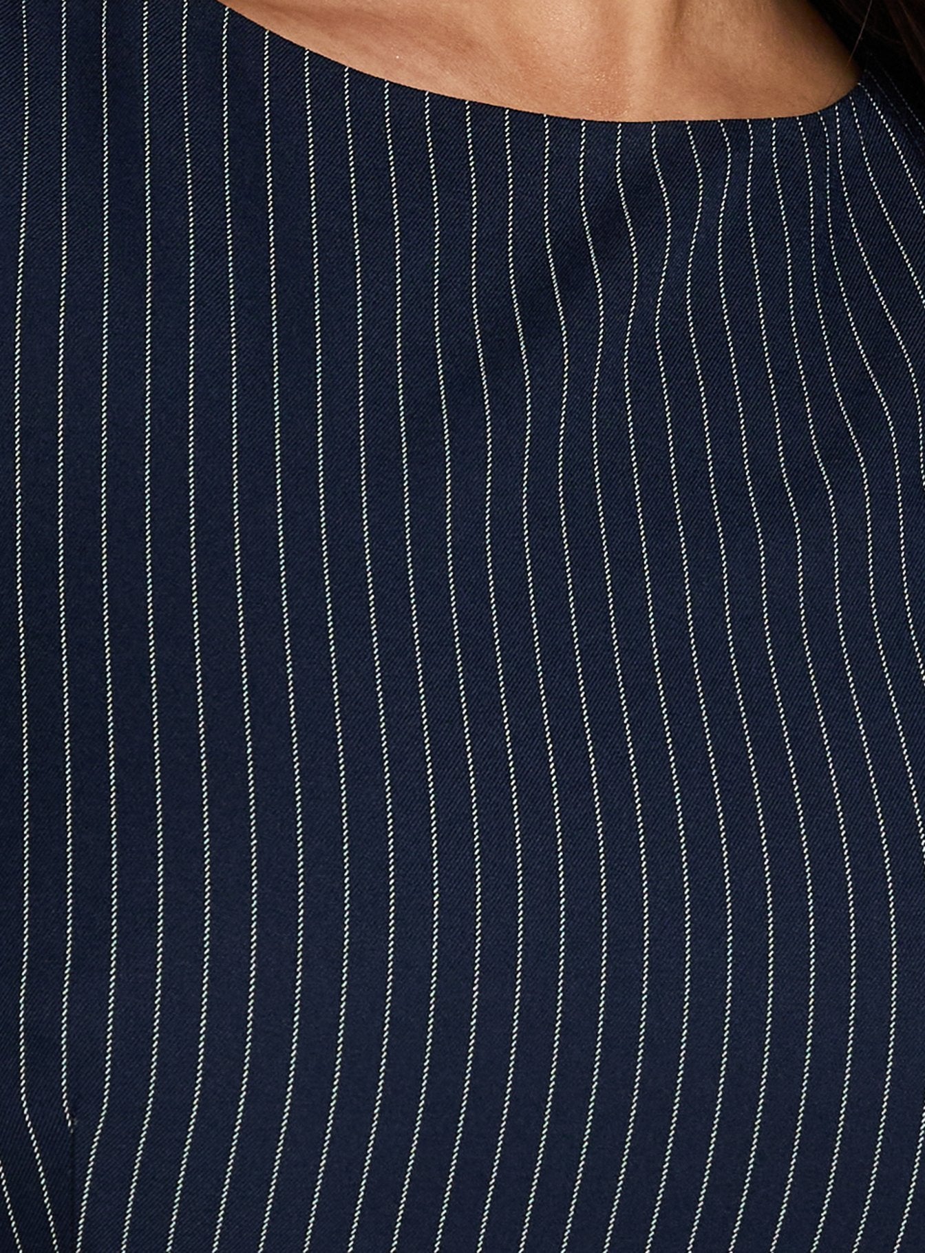 Yumiko Playsuit Navy Pinstripe