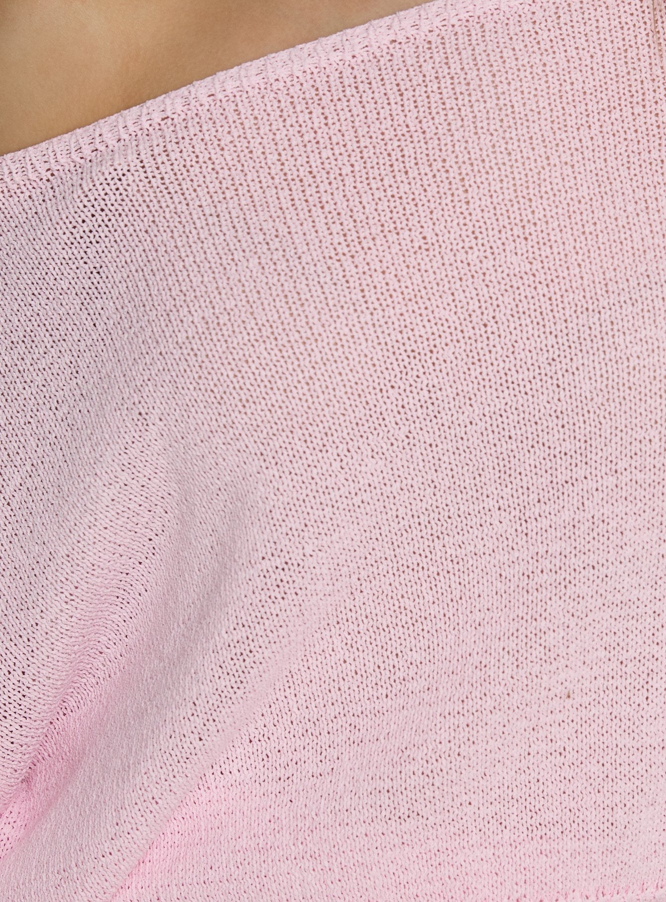 Xaria Off Shoulder Knit Jumper Pink