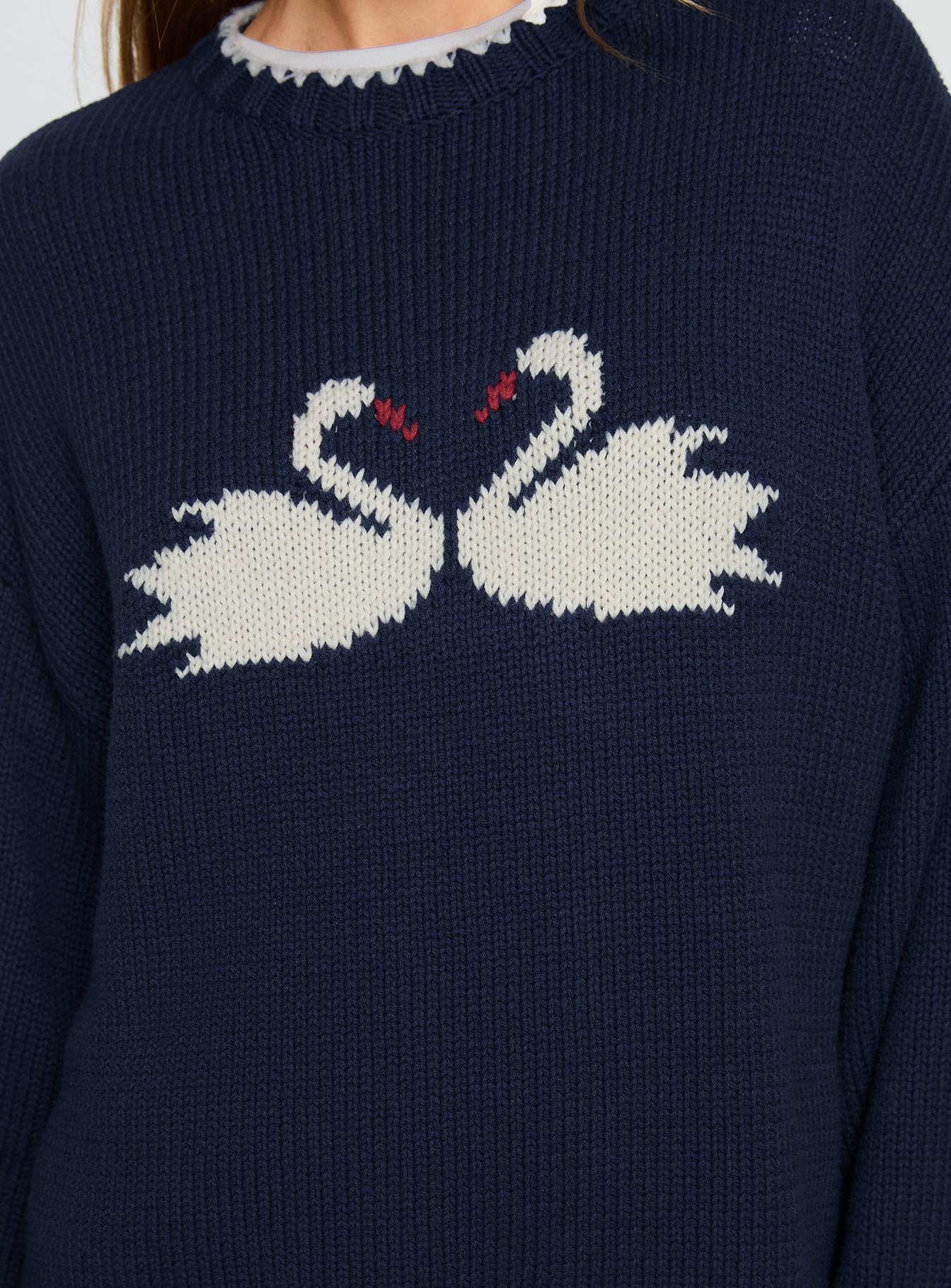 Swan Lake Love Knit Jumper Navy