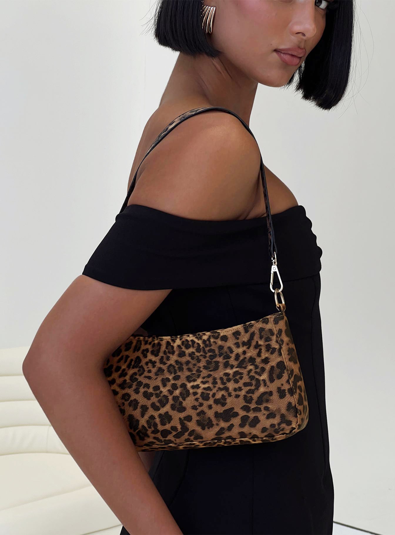 Bolso de hombro «Cheeky» con estampado de leopardo