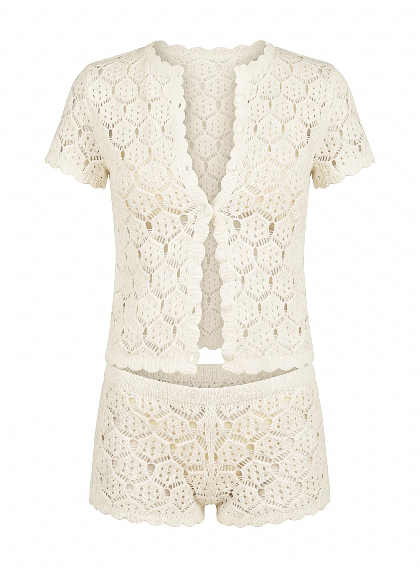 Sun Still Shines Crochet Co-ord Cream