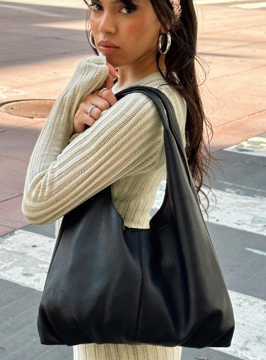 Bolso de hombro Zenia, negro