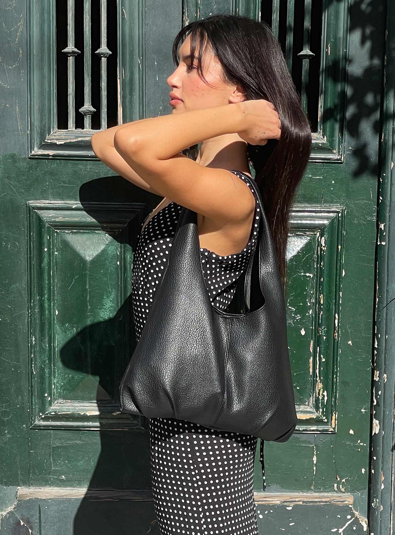 Bolso de hombro Zenia, negro